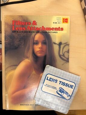 Vintage 1975 Kodak Filters & Lens Attachments Guide with Lens Tissue Pack